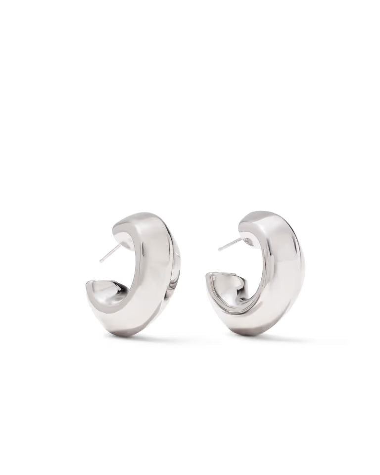 KENDRA SCOTT EMBRY HOOP EARRINGS - SILVER