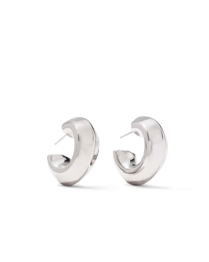 KENDRA SCOTT EMBRY HOOP EARRINGS - SILVER