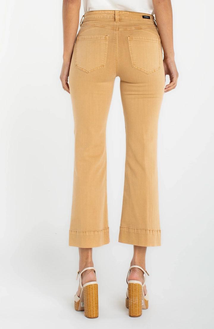 HANNAH CROP FLARE HUGGER 25.5" INSEAM - STRAW