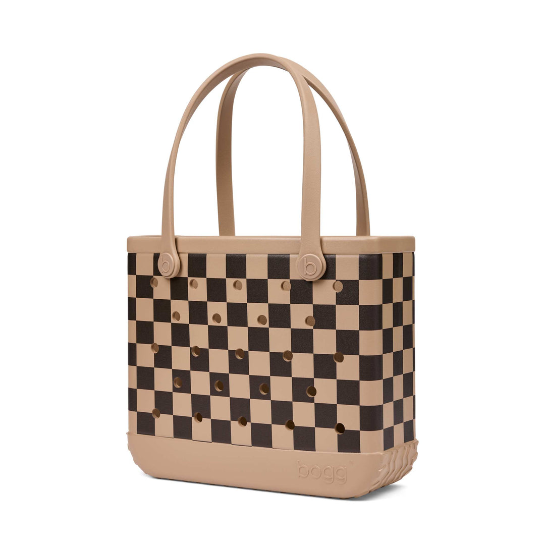 BABY CHECKERED BOGG BAG - CAMEL/HOT COCOA