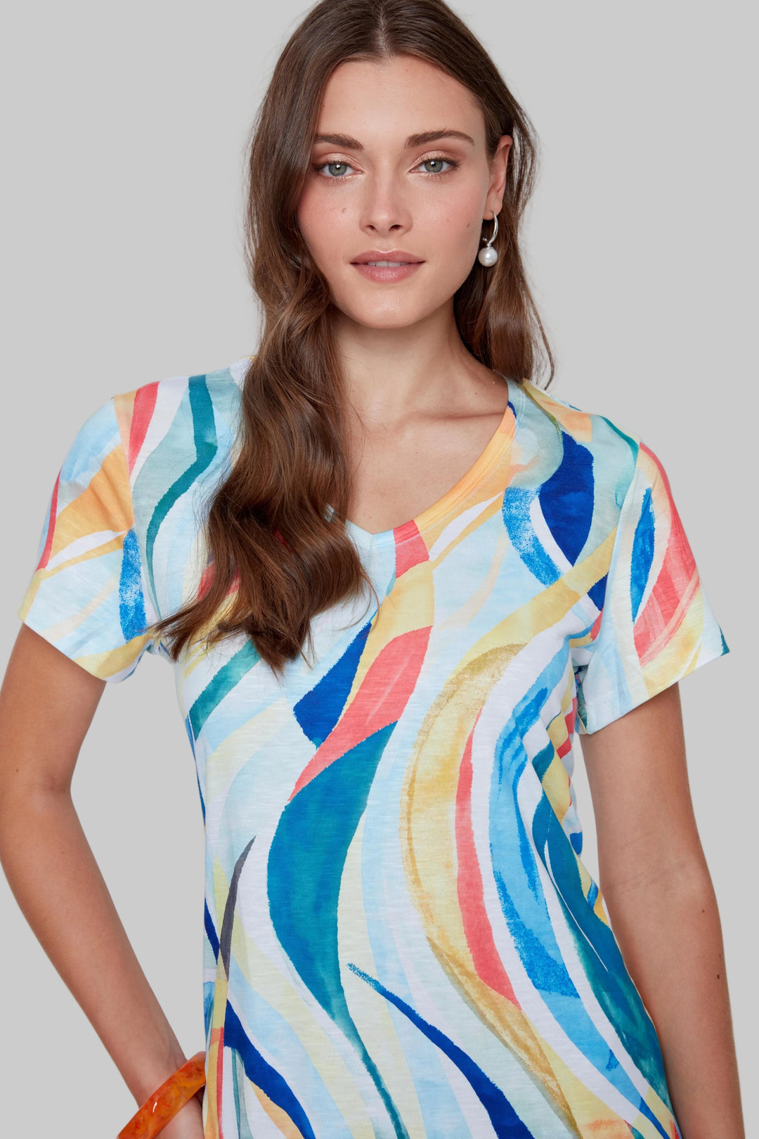 SHORT SLEEVE ABSTRACT CROCHET DETAIL DRESS - SKY BLUE