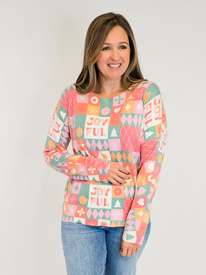 DEAR SCARLETT CHRISTMAS SWEATER - PINK JOYFUL