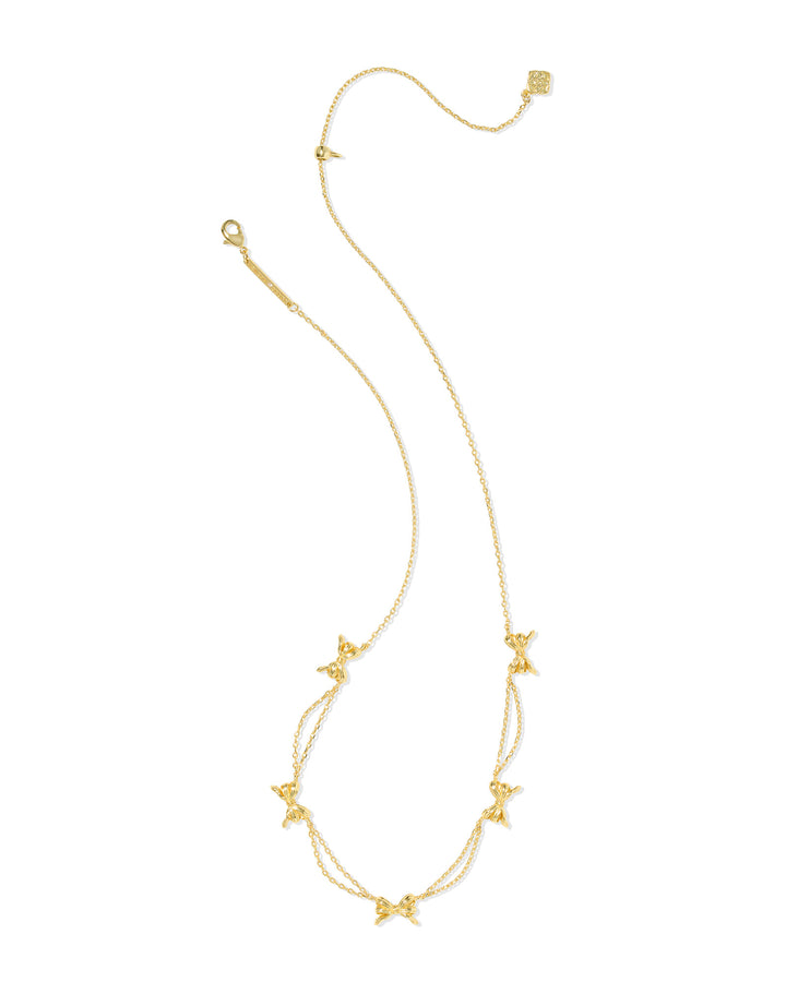 KENDRA SCOTT BOW STRAND NECKLACE - GOLD