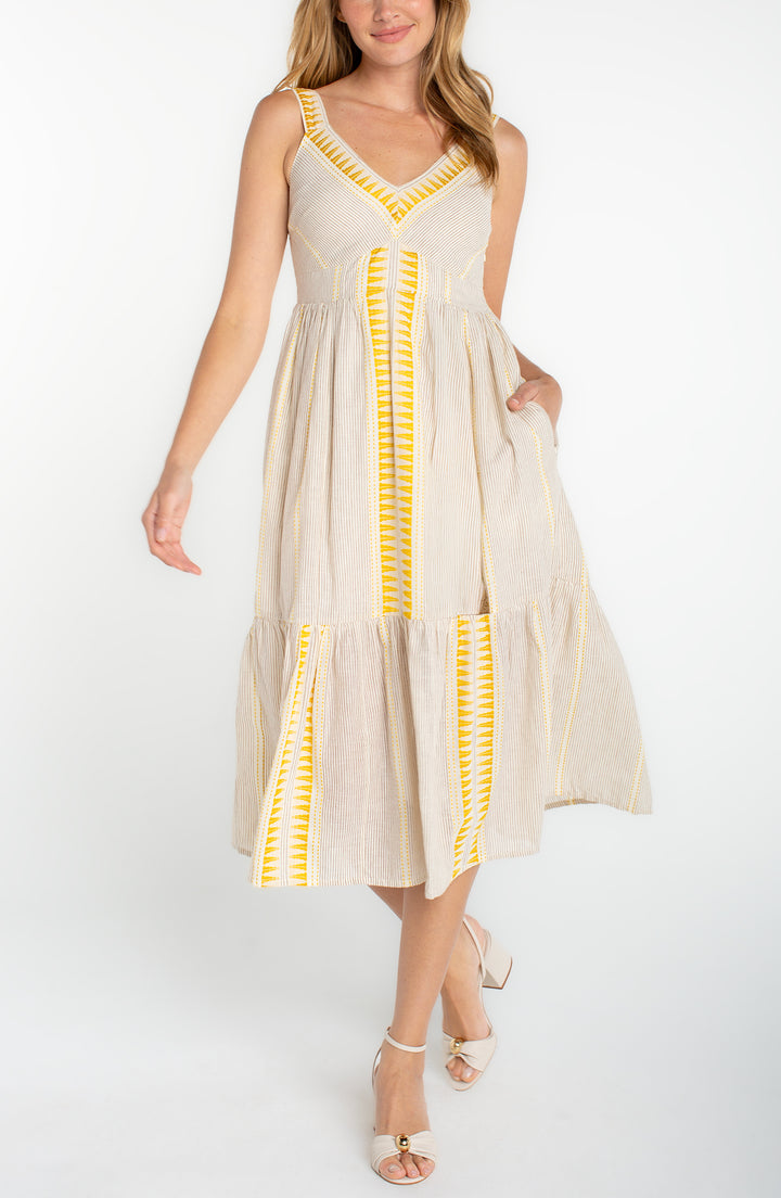SLEEVELESS MIDI DRESS