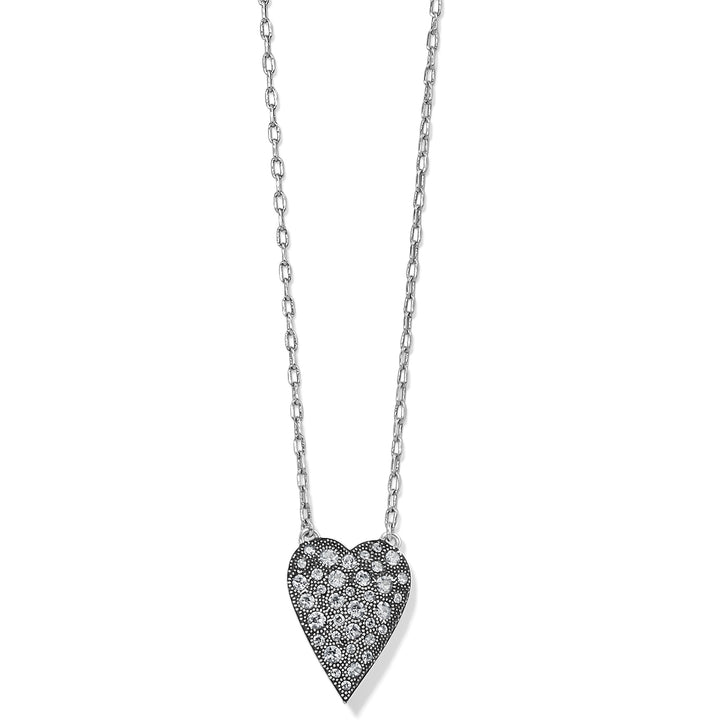 GLISTEN HEART PETITE NECKLACE - SILVER