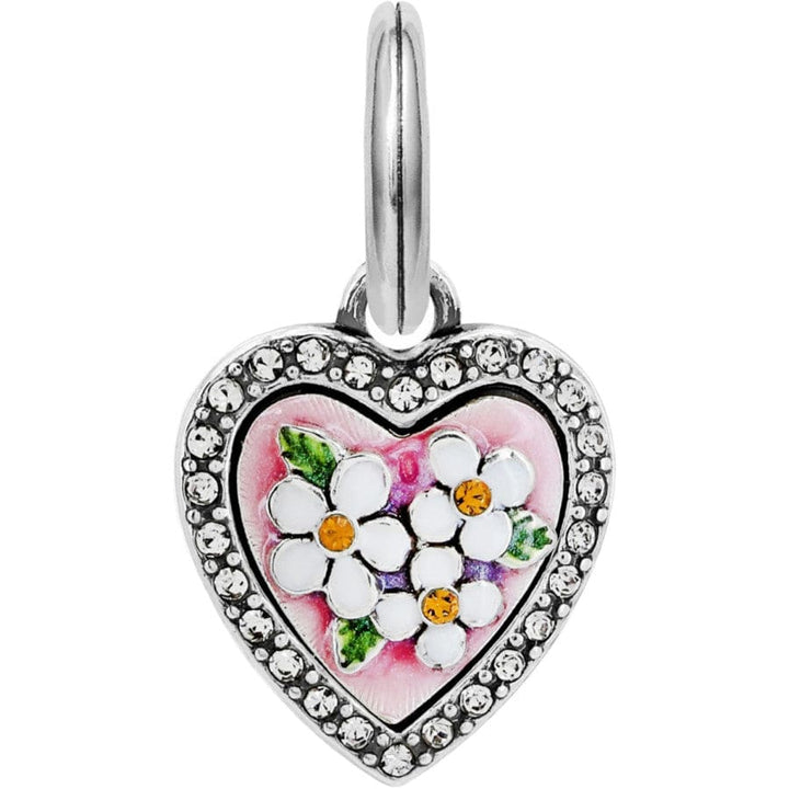 Blooming Heart Charm SILVER-MULTI