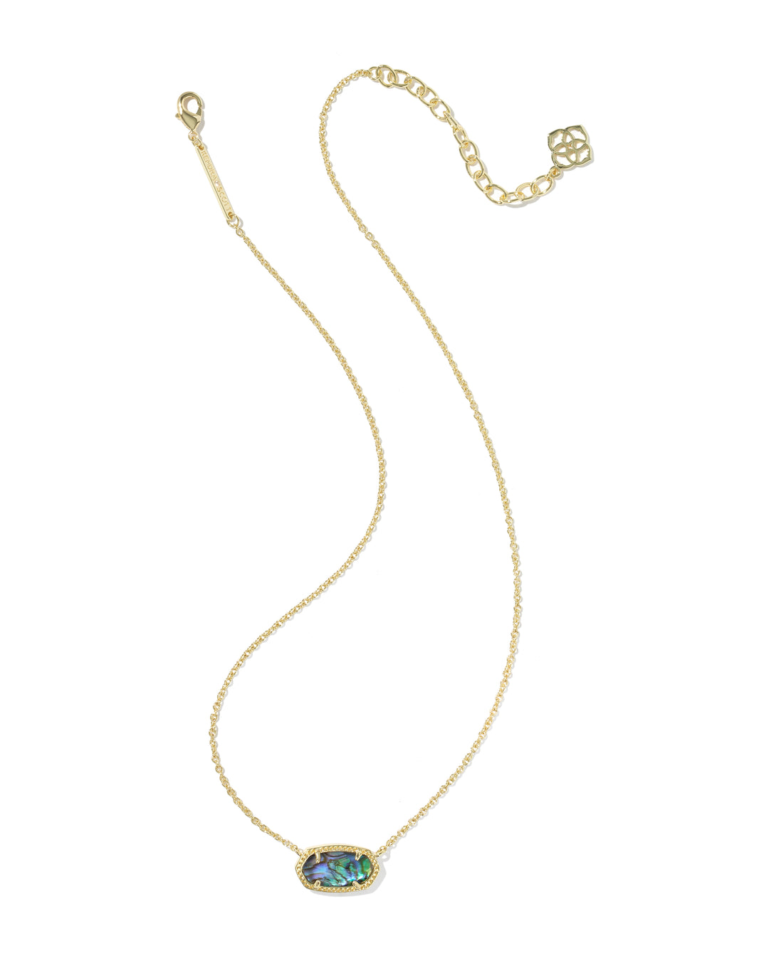 KENDRA SCOTT ELISA PENDANT NECKLACE - GOLD ABALONE SHELL
