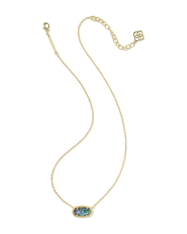 KENDRA SCOTT ELISA PENDANT NECKLACE - GOLD ABALONE SHELL