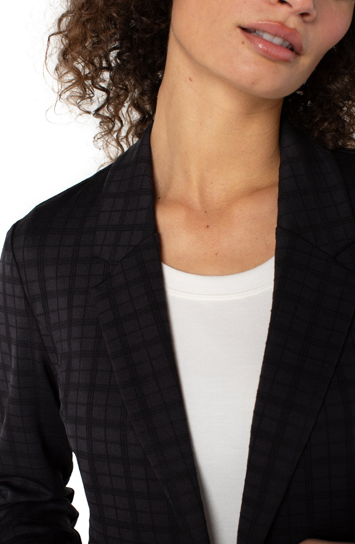 BOYFRIEND BLAZER - BLACK CHECK