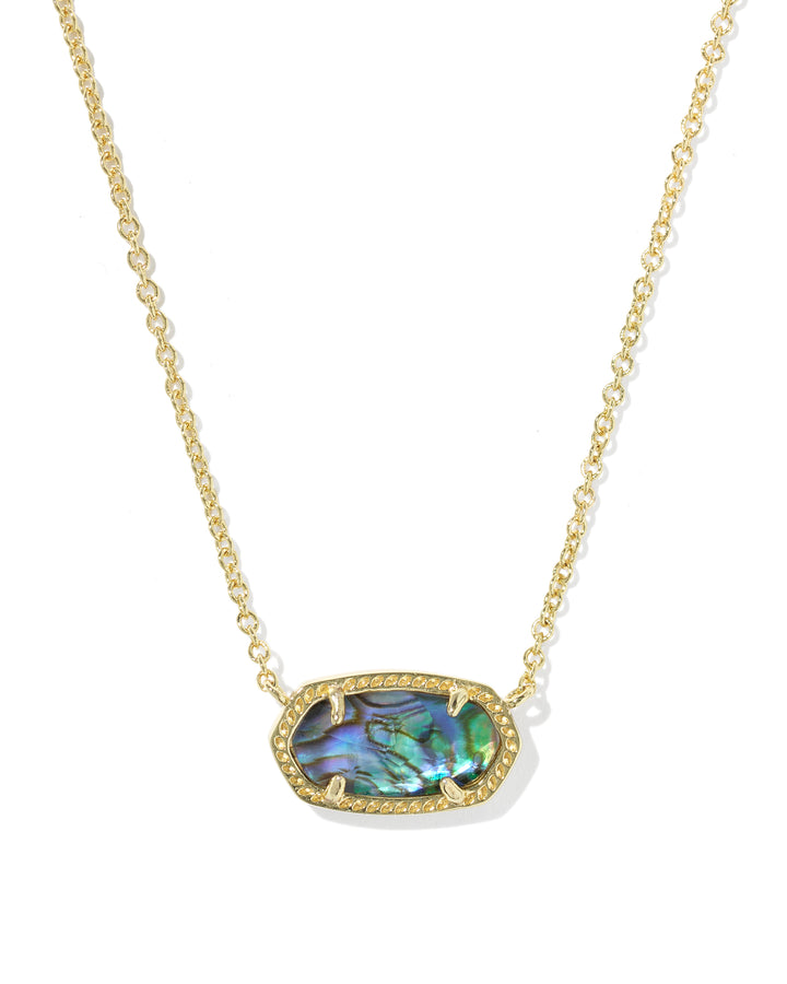 KENDRA SCOTT ELISA PENDANT NECKLACE - GOLD ABALONE SHELL