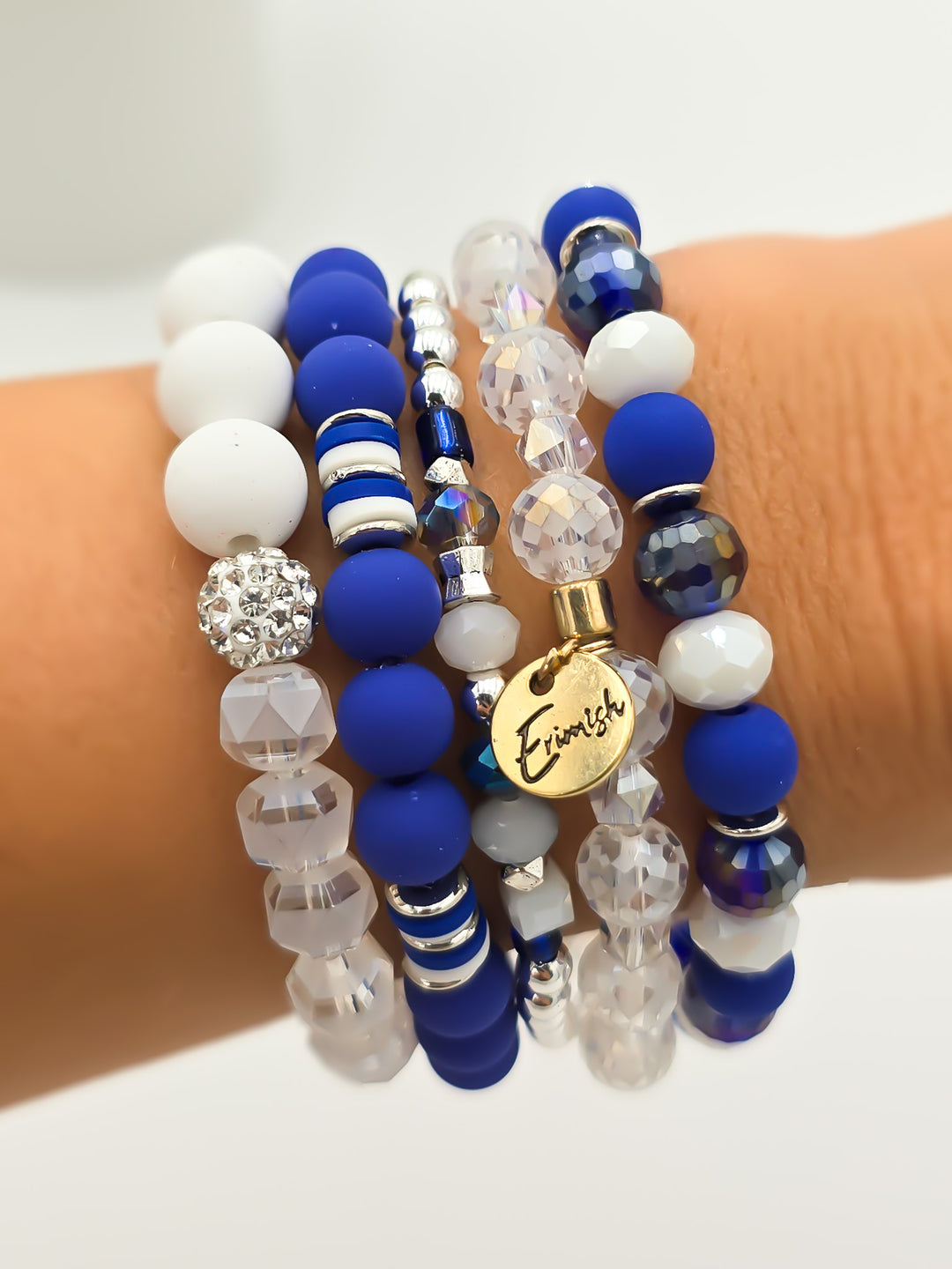 GAME DAY STACK BRACELET - BLUE/WHITE