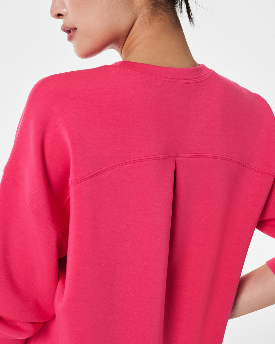 SPANX AIRESSENTIAL CREW TOP - CERISE PINK