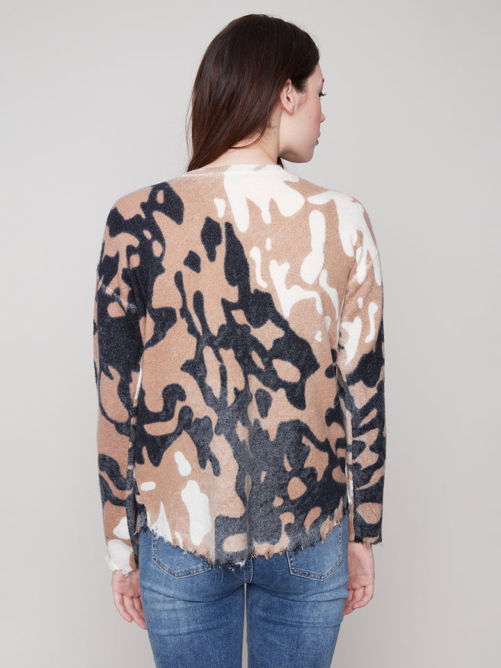 PRINTED REVERSIBLE SWEATER - SPOTS