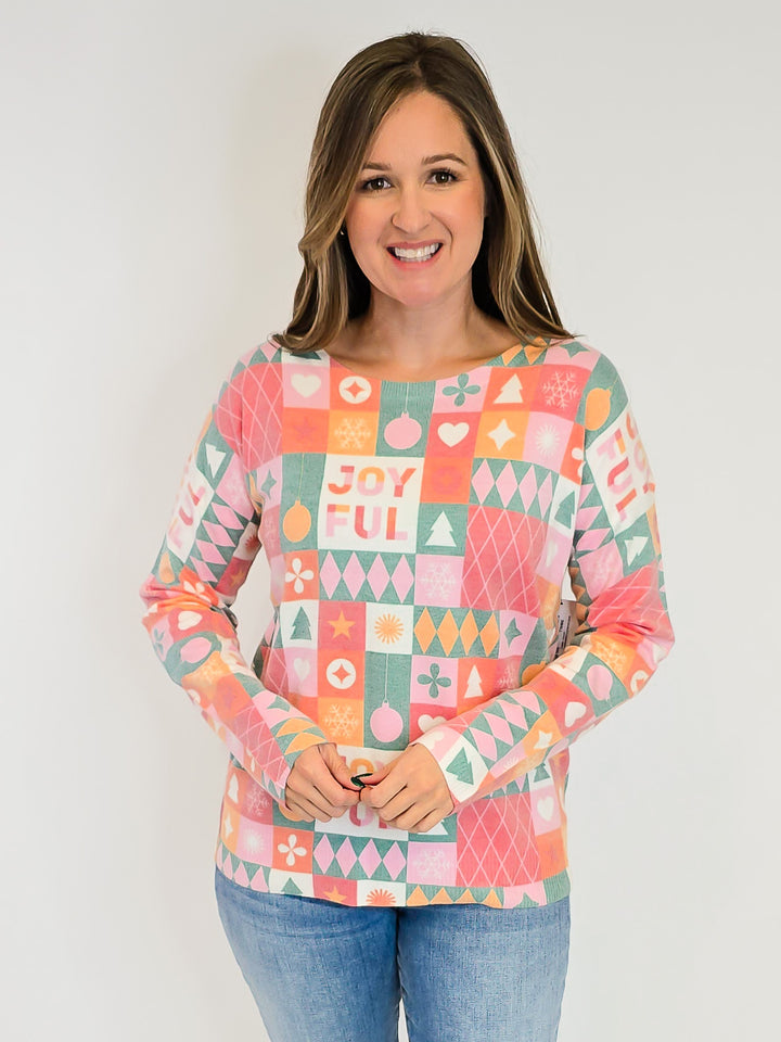 DEAR SCARLETT CHRISTMAS SWEATER - PINK JOYFUL