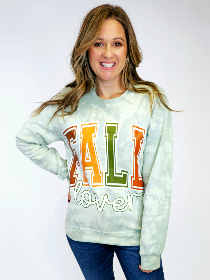 FALL LOVER SWEATSHIRT - SAGE GALAXY