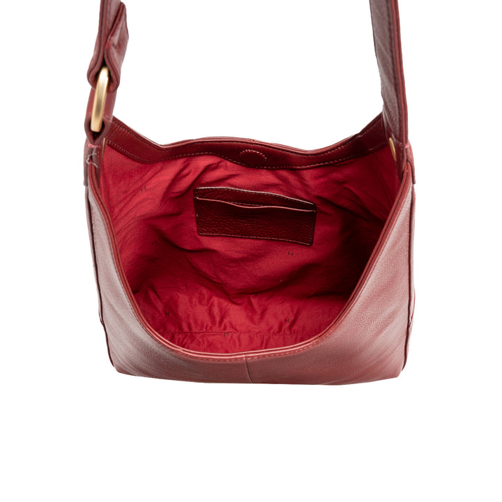 HAMMITT TIM MEDIUM BAG - CHERRYWOOD PEBBLE/BRUSHED GOLD