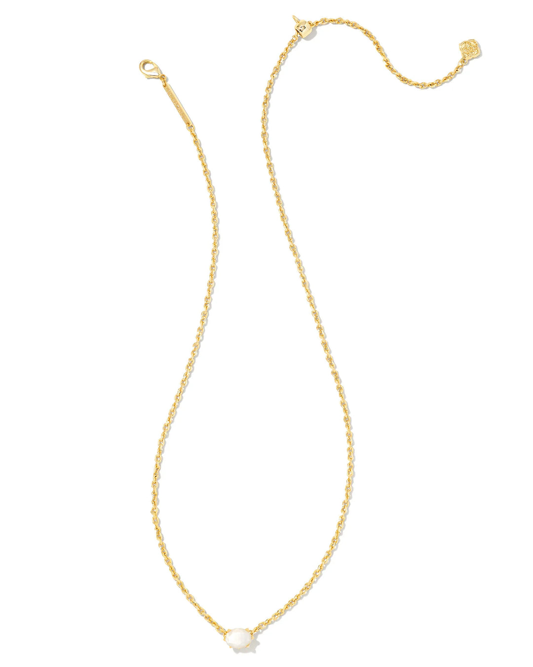 CAILIN CRYSTAL PENDANT NECKLACE - GOLD IVORY MOP