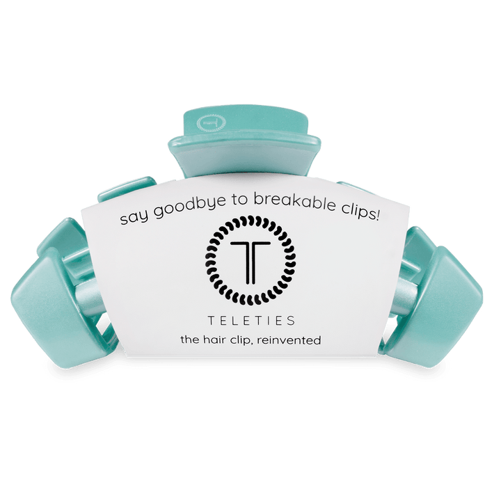 TELETIES LARGE CLASSIC HAIR CLIP - TOTALLY TURQUOISE