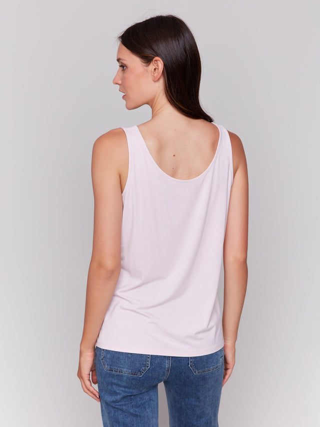 REVERSIBLE BAMBOO VISCOSE CAMI - PETAL