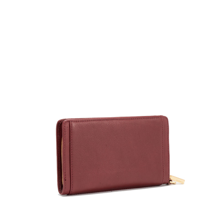 HAMMITT BRYANT WALLET - CHERRYWOOD PEBBLE/BRUSHED GOLD