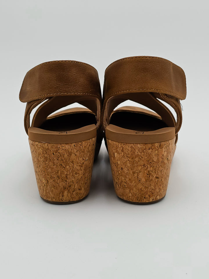 CORKY'S 'CASE CLOSED' WEDGE SANDALS - TAN