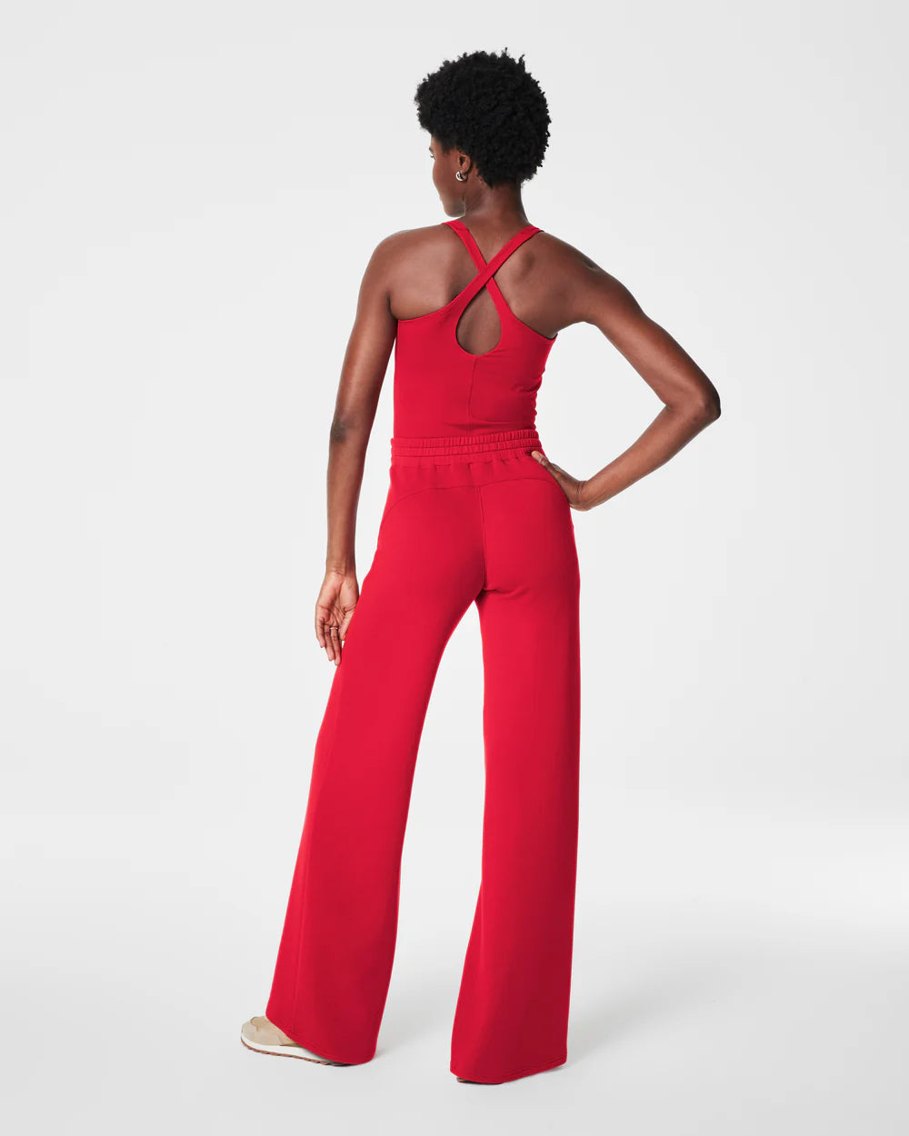 SPANX AIRESSENTIALS WIDE LEG PANT - RED