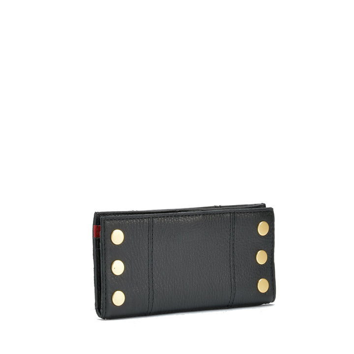 HAMMITT 110 NORTH WALLET - BLACK/BRUSHED GOLD RED ZIP
