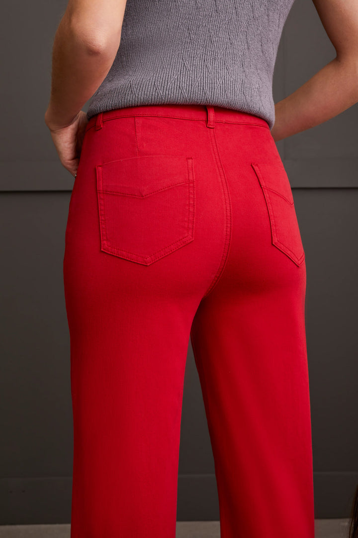 FLY FRONT 5-POCKET PANT - SCARLET