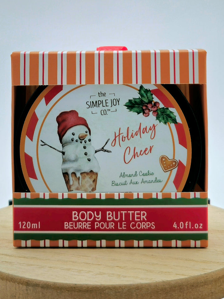 HOLIDAY SCENT BODY BUTTER 4OZ, HOLIDAY CHEER - ALMOND COOKIE