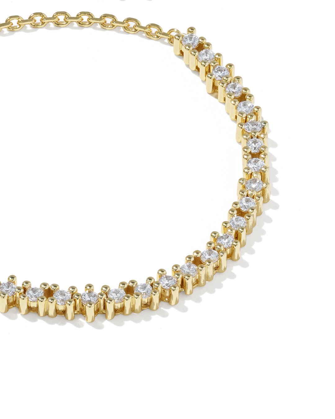 KENDRA SCOTT FATE TENNIS BRACELET - GOLD WHITE CZ