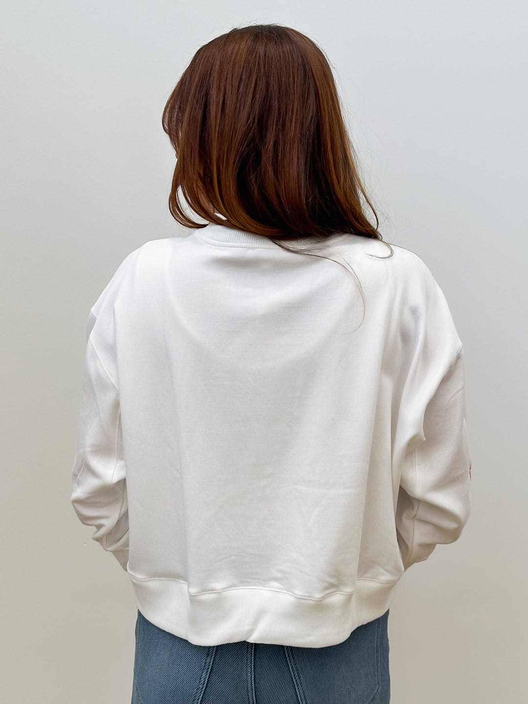 MILLE BOWS &amp; PUMPKINS EMBROIDERED SWEATSHIRT - WHITE
