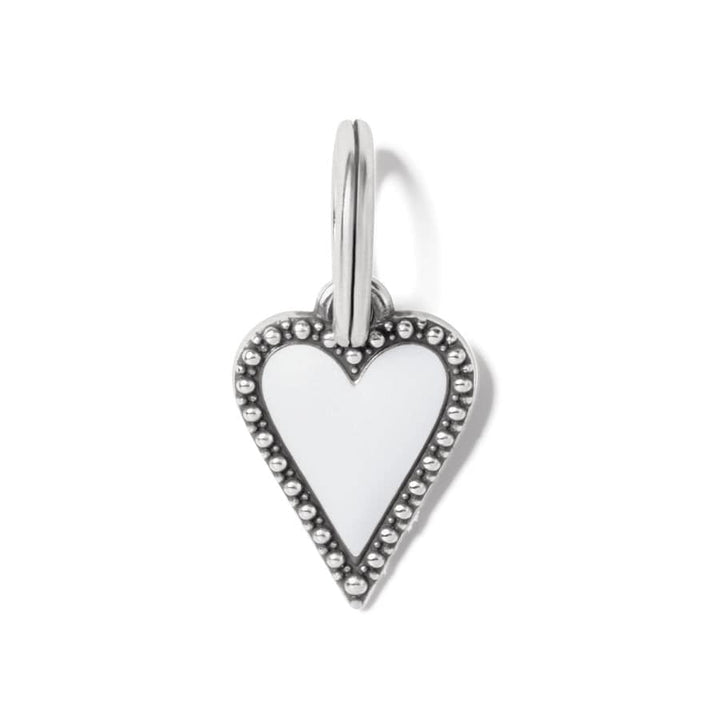 DAZZLING LOVE HEART CHARM- SILVER-WHITE