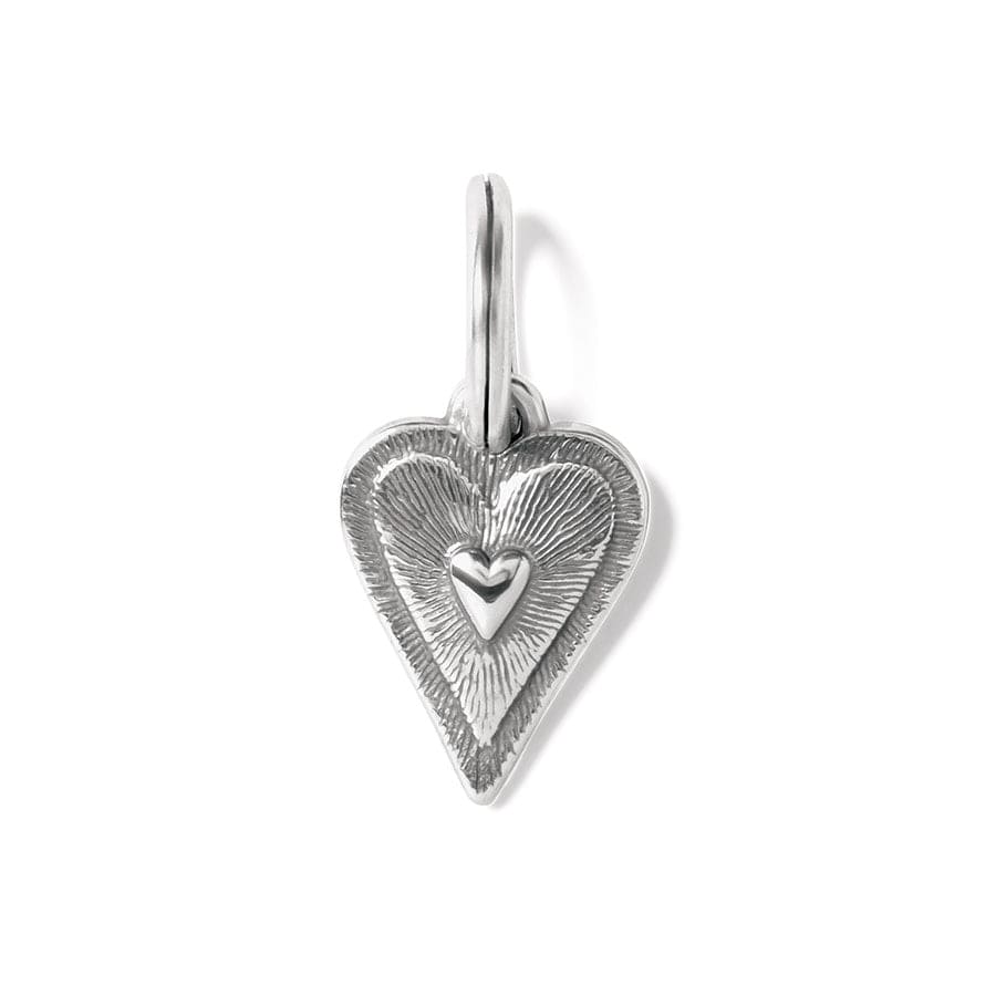 DAZZLING LOVE HEART CHARM- SILVER-WHITE