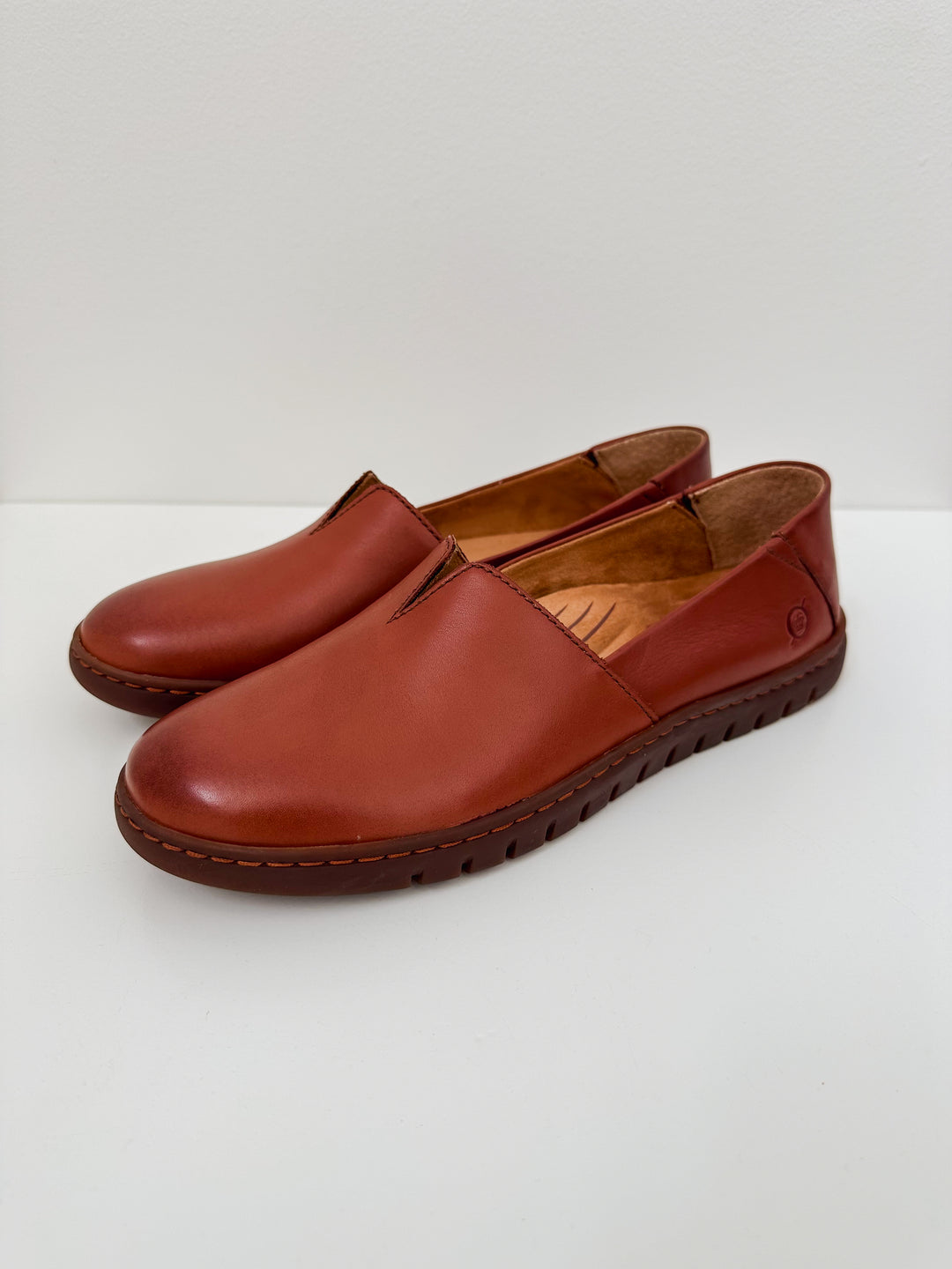 BORN SEBRA II SLIP ON SHOES - DARK TAN