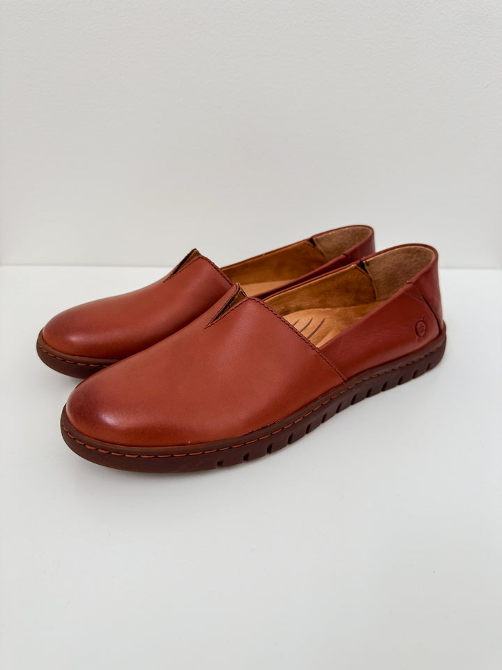 BORN SEBRA II SLIP ON SHOES - DARK TAN