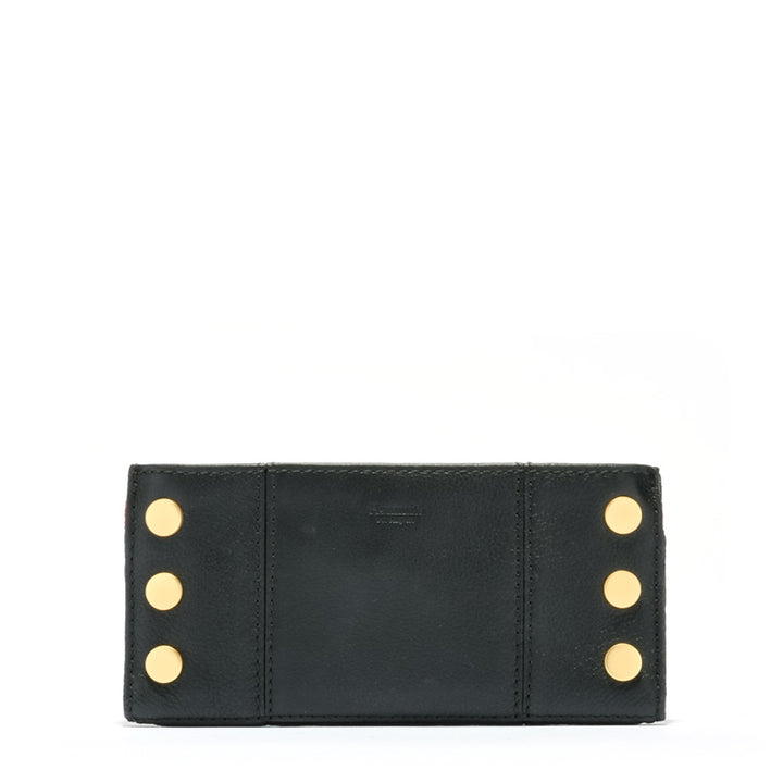 HAMMITT 110 NORTH WALLET - BLACK/BRUSHED GOLD RED ZIP