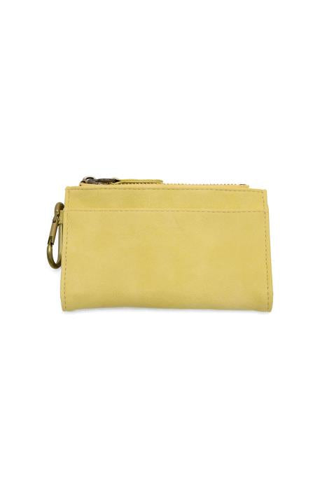 BOBBIE BIFOLD WALLET W/CARABINER - PASTEL YELLOW