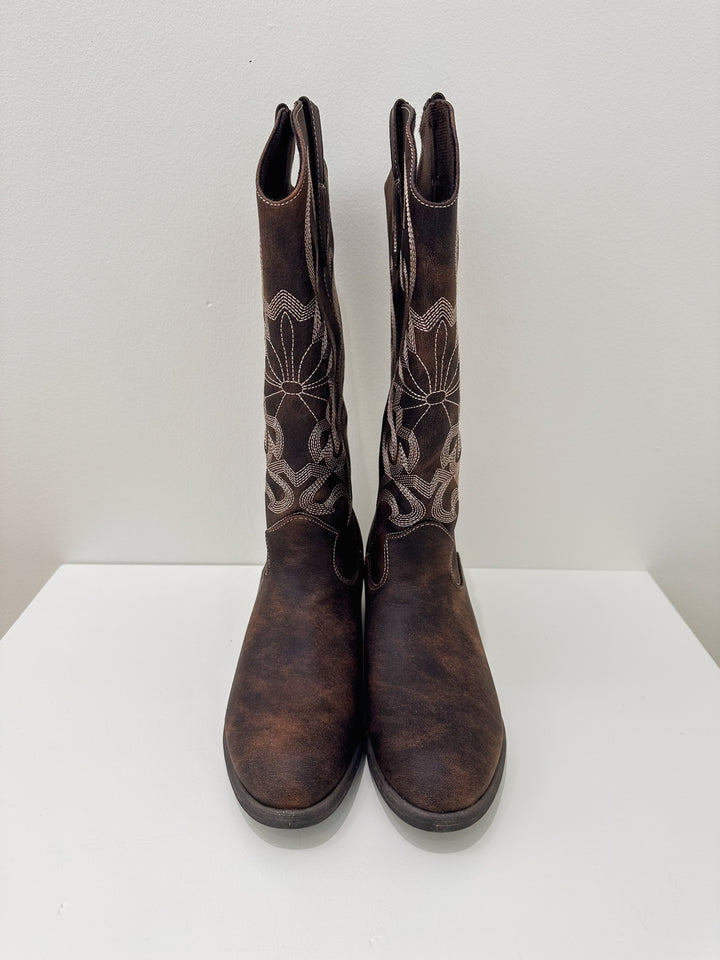 BLOWFISH STUTTER WESTERN BOOT - WHISKEY