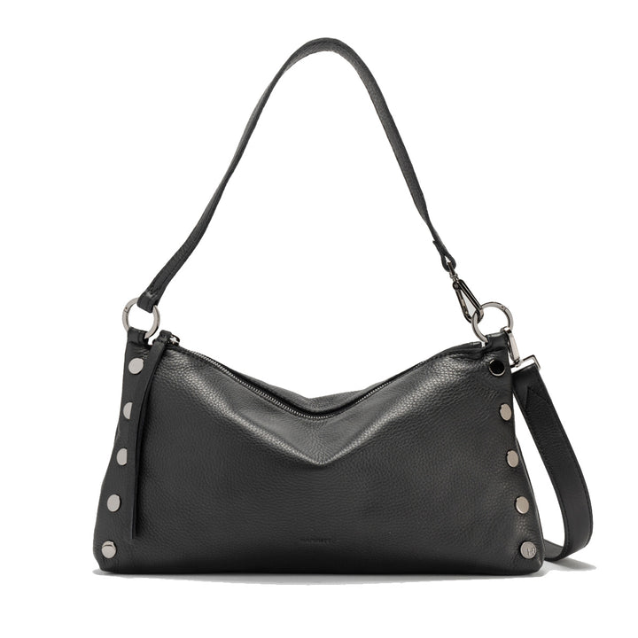 HAMMITT KYLE MEDIUM SHOULDER BAG - BLACK/GUNMETAL