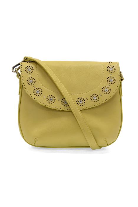 LAZER CUT DAISY FLAP CROSSBODY - LIMONCELLO