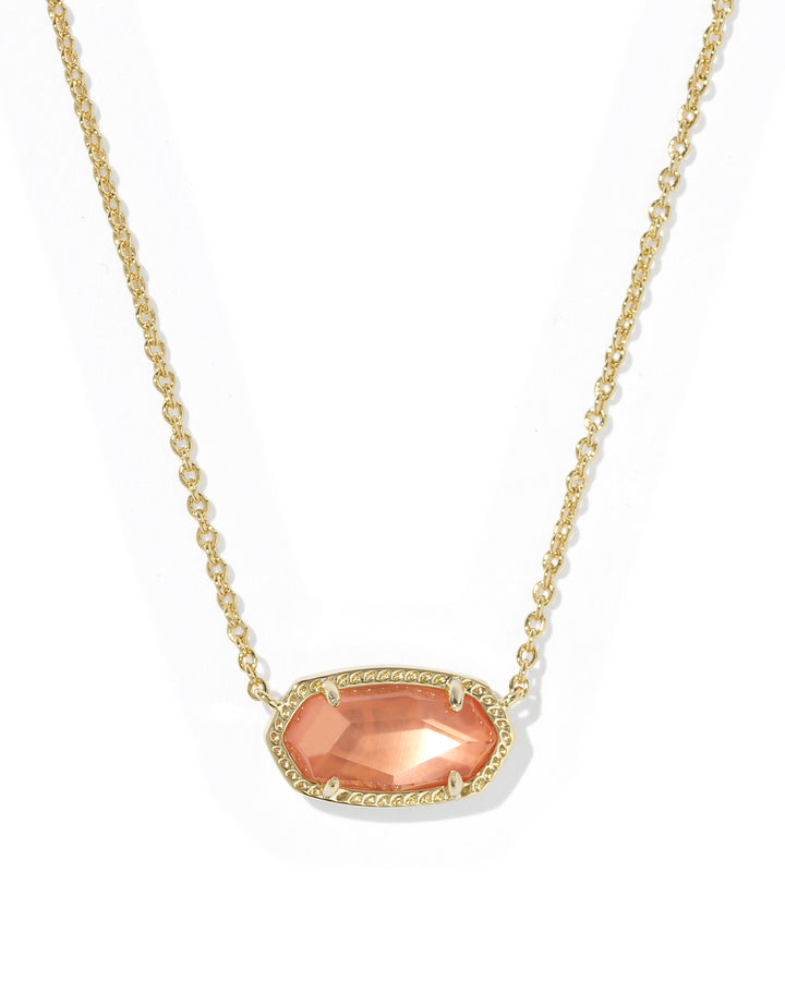 KENDRA SCOTT ELISA PENDANT NECKLACE - GOLD BURNT ORANGE MOP