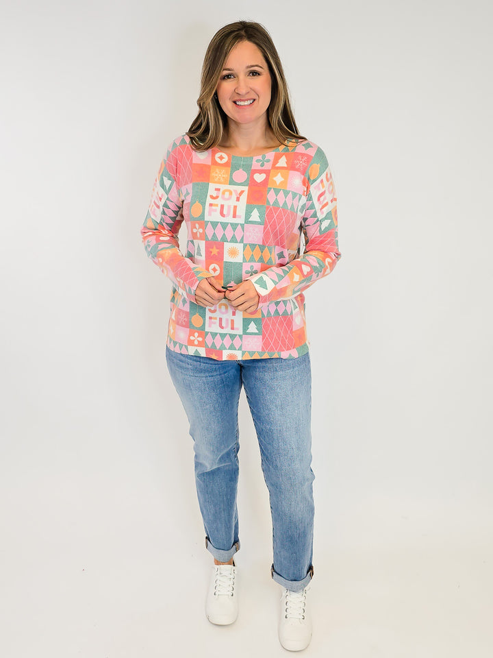 DEAR SCARLETT CHRISTMAS SWEATER - PINK JOYFUL