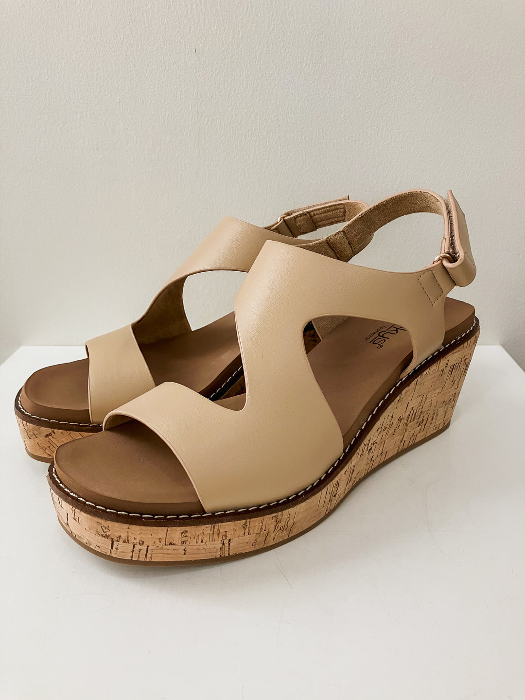 CORKY'S STEPPIN OUT WEDGE SANDAL - CAMEL