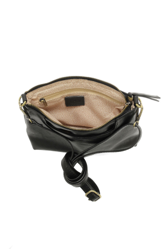 LOVEY TOP ZIP CROSSBODY - BLACK