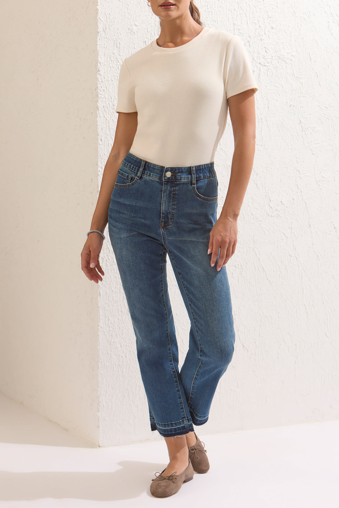 SOPHIA CURVY MICRO FLARE JEANS - DUSK