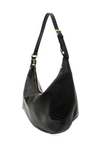 LEO CRESCENT SHOULDER BAG - BLACK