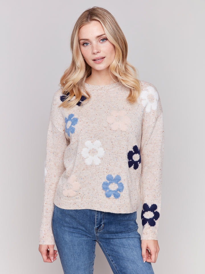 NEPS YARN KNIT SWEATER - TRUFFLE