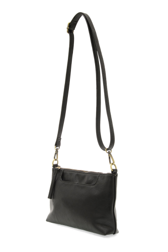 LOVEY TOP ZIP CROSSBODY - BLACK