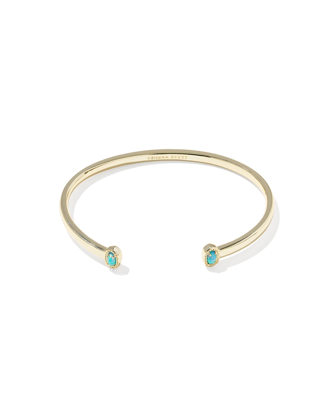 KENDRA SCOTT MINI ELTON CUFF BRACELET - GOLD BLUE OPAL S/M