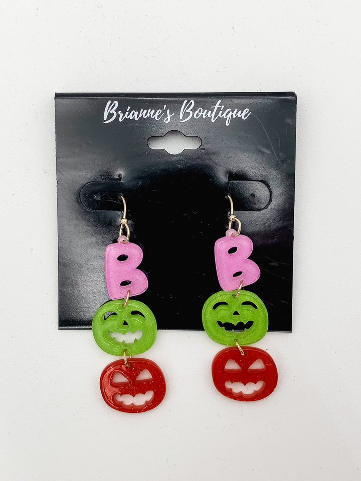 ACRYLIC BOO DROP EARRINGS